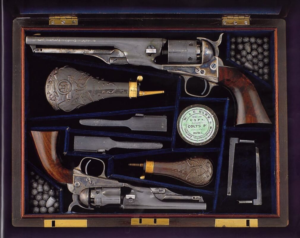 Secure firearm storage featuring Colt and Ruger firearms stored unloaded in a locked, secure safe. Colt Revolvers Shop in USA
